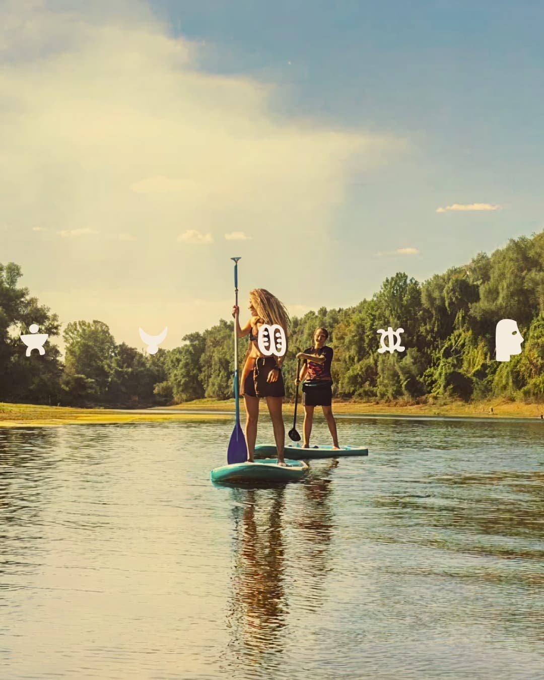 Water activities on the island